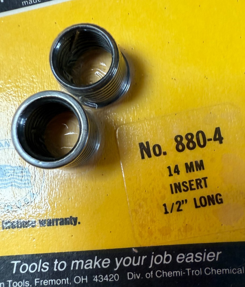 Cal Van Tools 880-4 14mm Insert 1/2" Long 2 Count Per Package