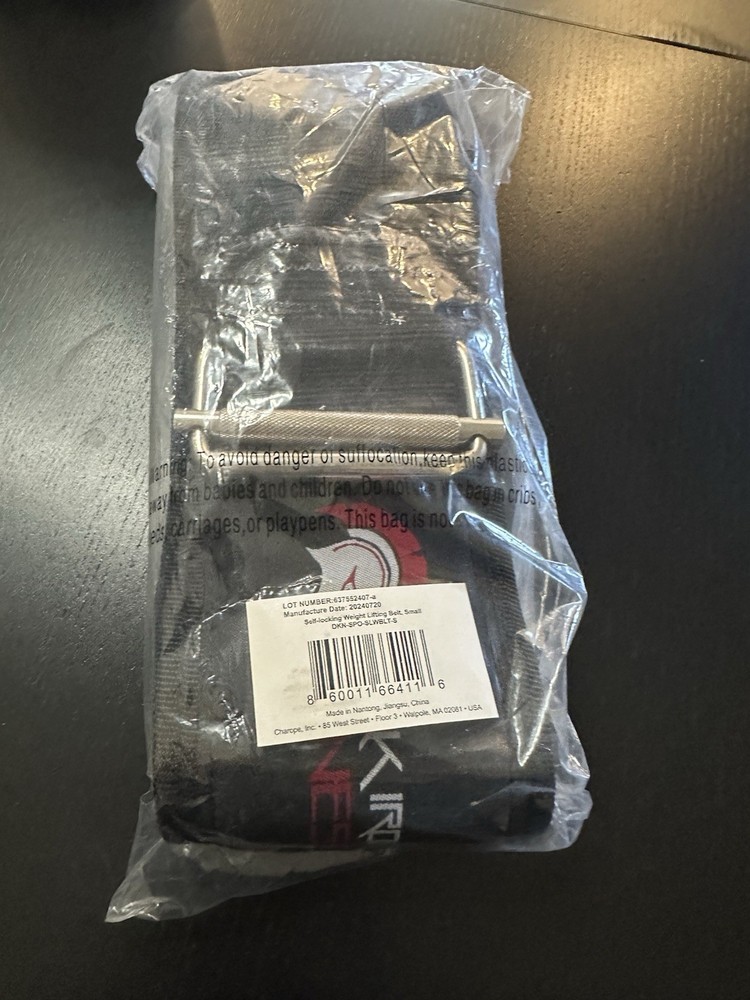 DARK IRON Self-Locking Weight Lifting Belt Size Small