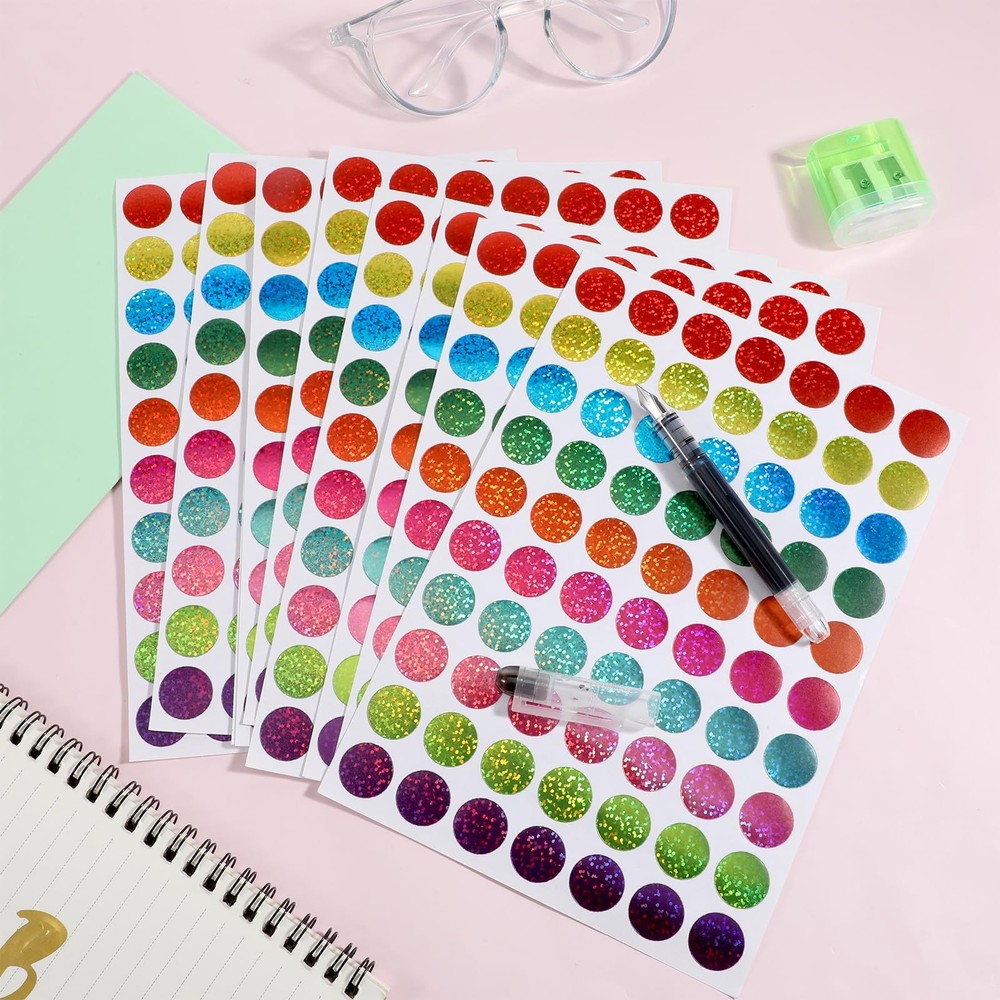 700 PCS Colored Dot Stickers 3/4" Round Color Coding Labels Stickers...