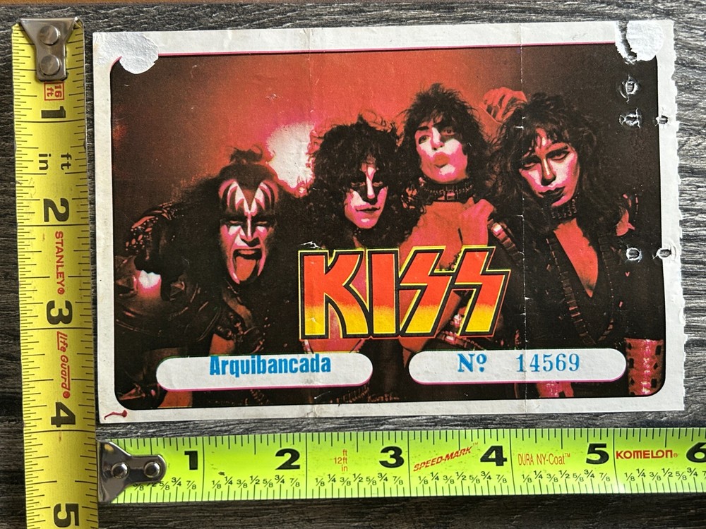 KISS TICKET STUB Rio Brazil Concert '83 Creatures Of The Night Tour Vintage Kiss