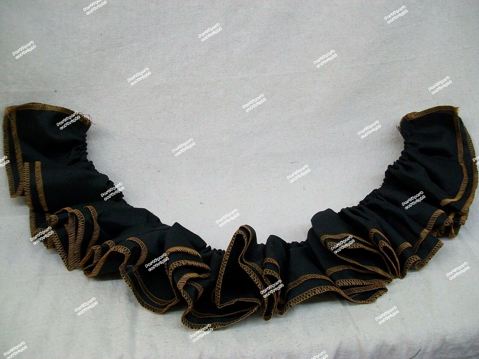 Black Orange Ruffle Clown Collar Gothic Jester Mime Renaissance Queen Victorian