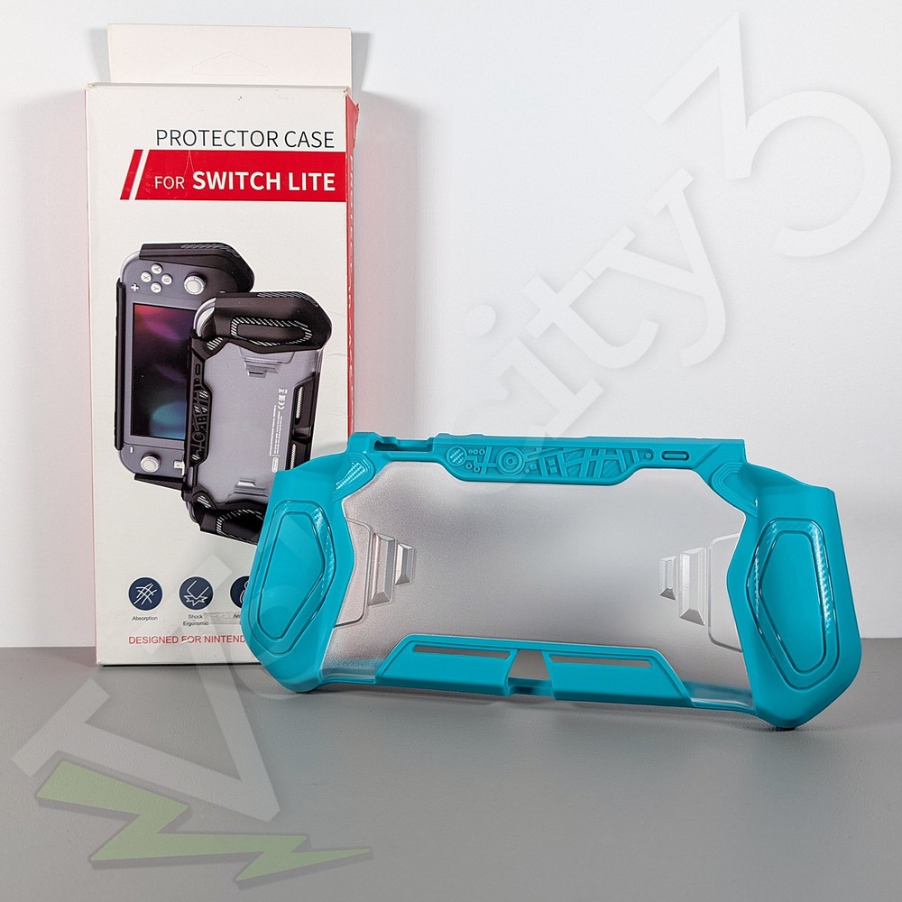 Back Case for Nintendo Switch Lite | Teal Blue Ergonomic Grip | TPU Shell