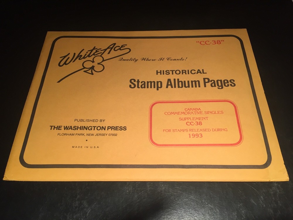 White Ace Stamp Album Supplement Pages  - Canada Commemorative 1993 CC-38