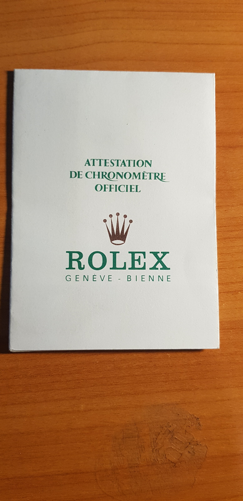 Rolex Oyster Perpetual Chronometre-Certific french blanc ref: 570.00