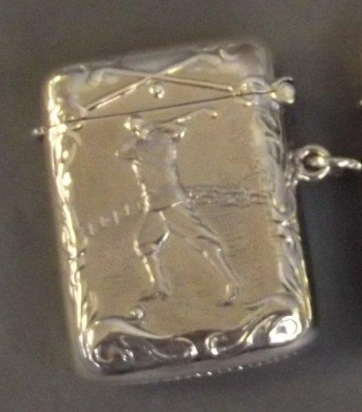 Fine Continental Sterling Silver Match Box.