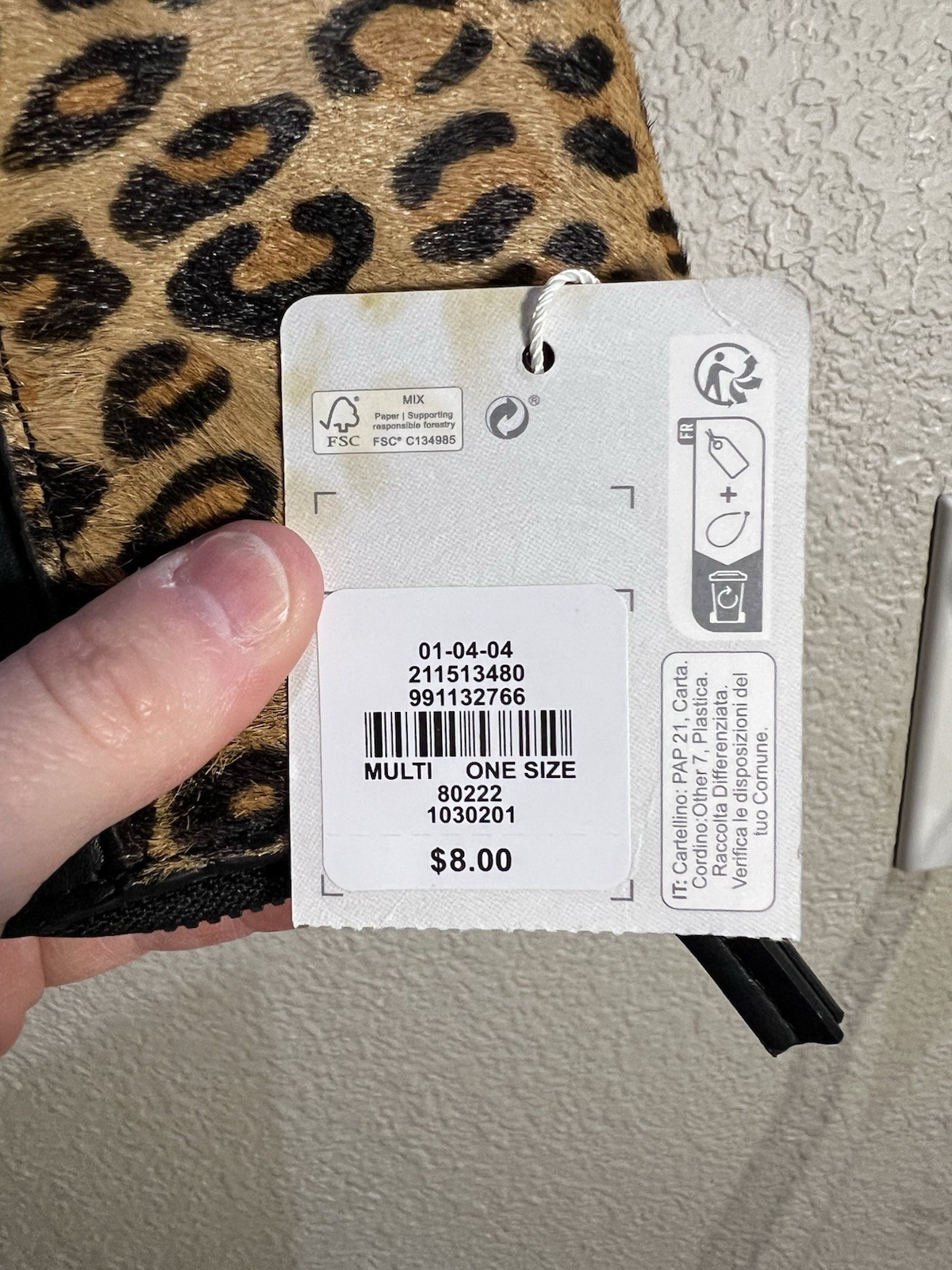 Primark Animal Print Velvet Wallet Leopard NWT