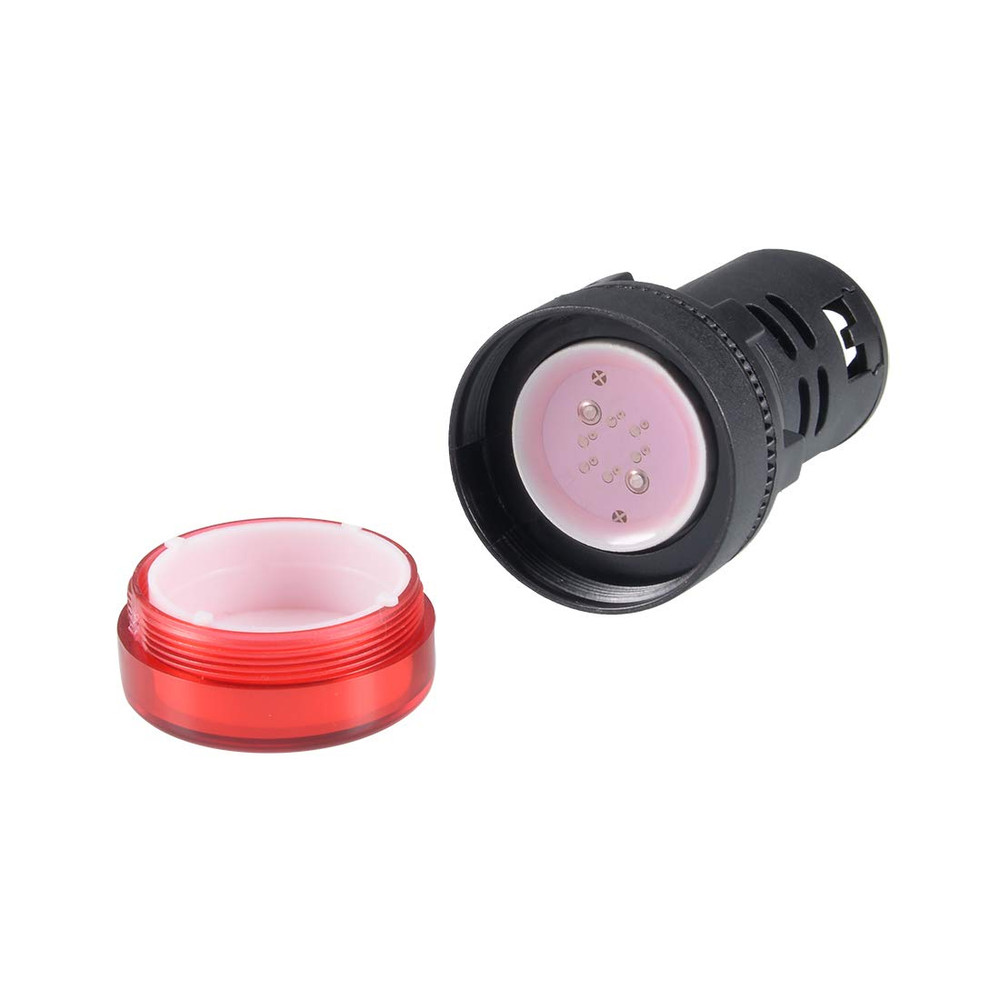 2Pcs Red Indicator Light AC/DC 110V, 22Mm Panel Mount, for Control Panel, HVAC,