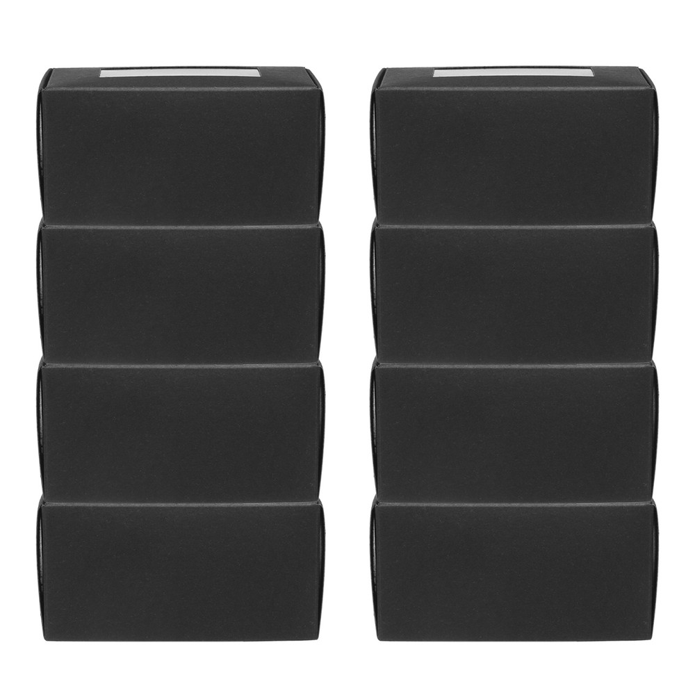 4 Pcs 3.9"x2.4"x2" Paper Soap Box with Window Soap Boxes Rectangle Black