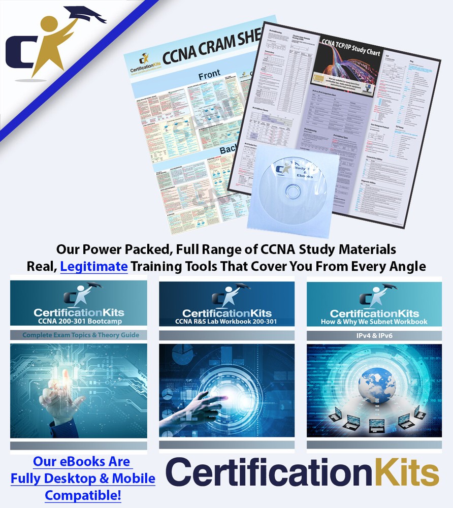 Cisco New CCNA 200-301 Routing & Switching Study Value Pack.  Awesome Labs!