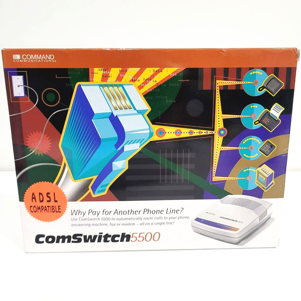Command Communications Comswitch 5500 3-Port Phone/Fax Modem Line Sharing Device