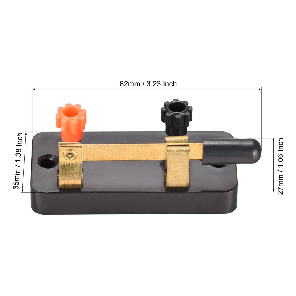 Single Pole Switch Single Pole Single Throw (SPST) Black Red Copper Tone