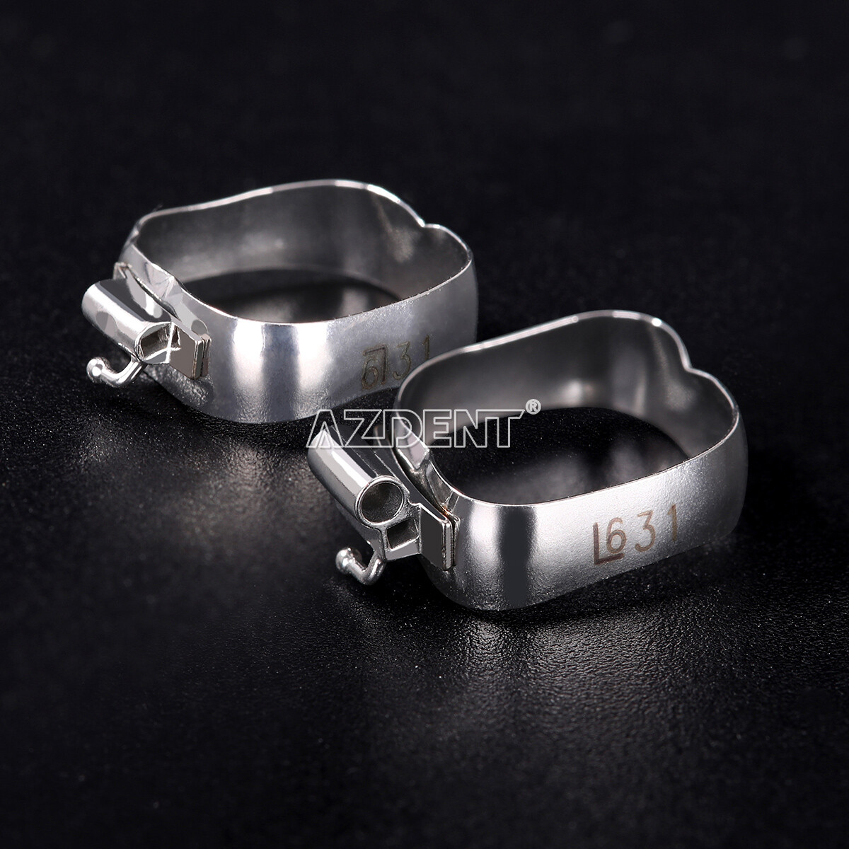 AZDENT Bandas de ortodoncia dental Tubo bucal Primer molar MBT 022 "16#-35#