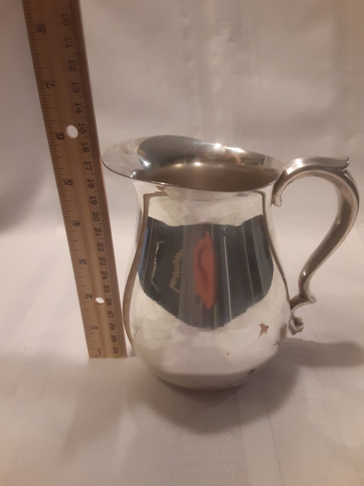 Vintage Pilgrim Silverplate Flat Bottom Pitcher 5½ Inches Tall