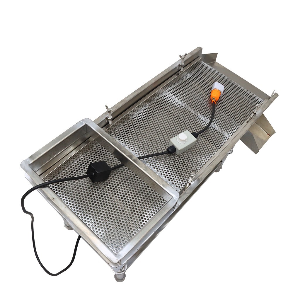 TECHTONGDA 11.8x29.5" Single Layer Linear Sifter Vibrating Screen Shaker 5mm110V