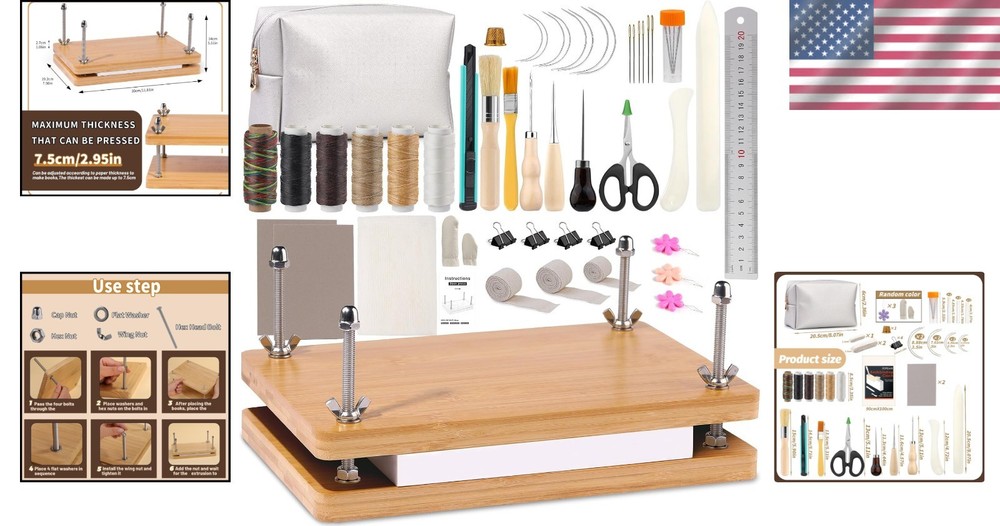 7.9"x11.6" Bookbinding Tools & Supplies Set - Complete Kit for Creative Projects