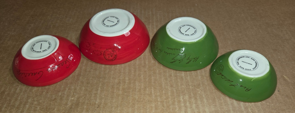 Measuring Cups Nesting Ceramic Maxcera "Noel" Christmas