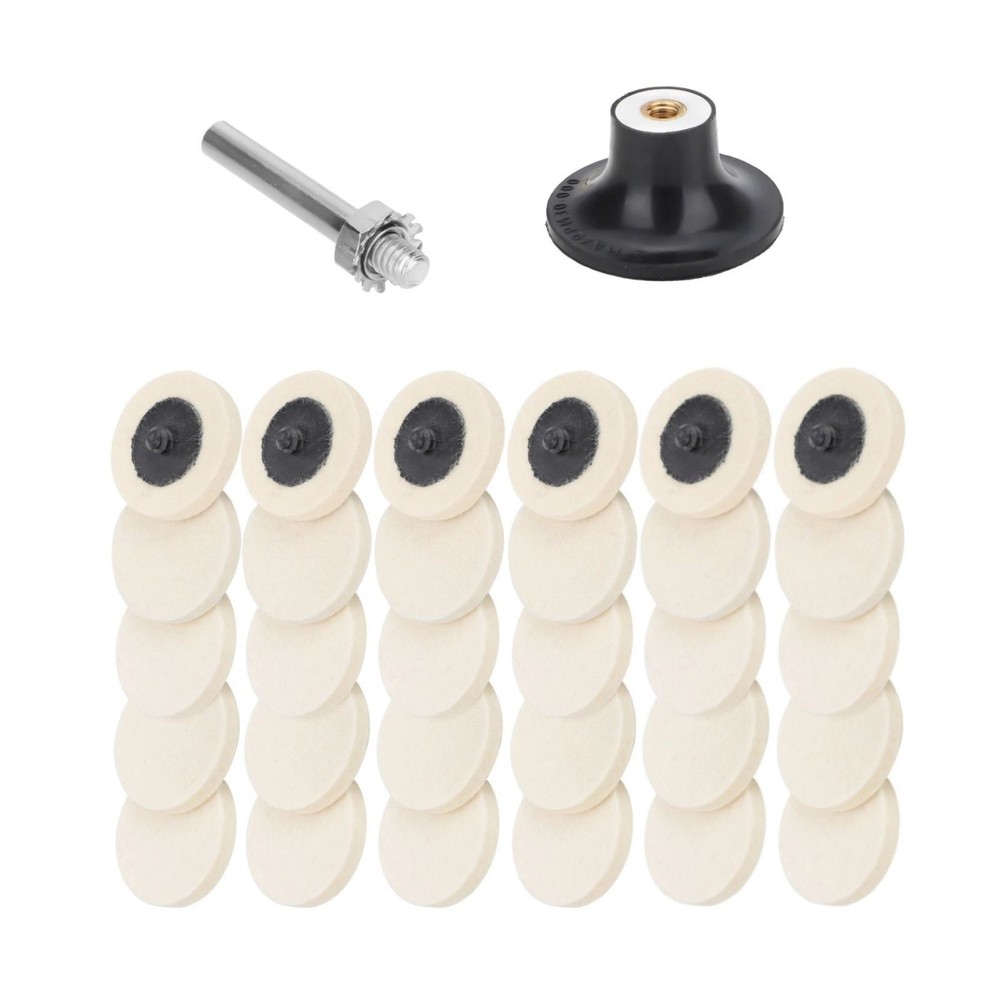 30pcs Disc Polishing Buffing Pads Sanding Wheels Holder Quick Disc Replacement