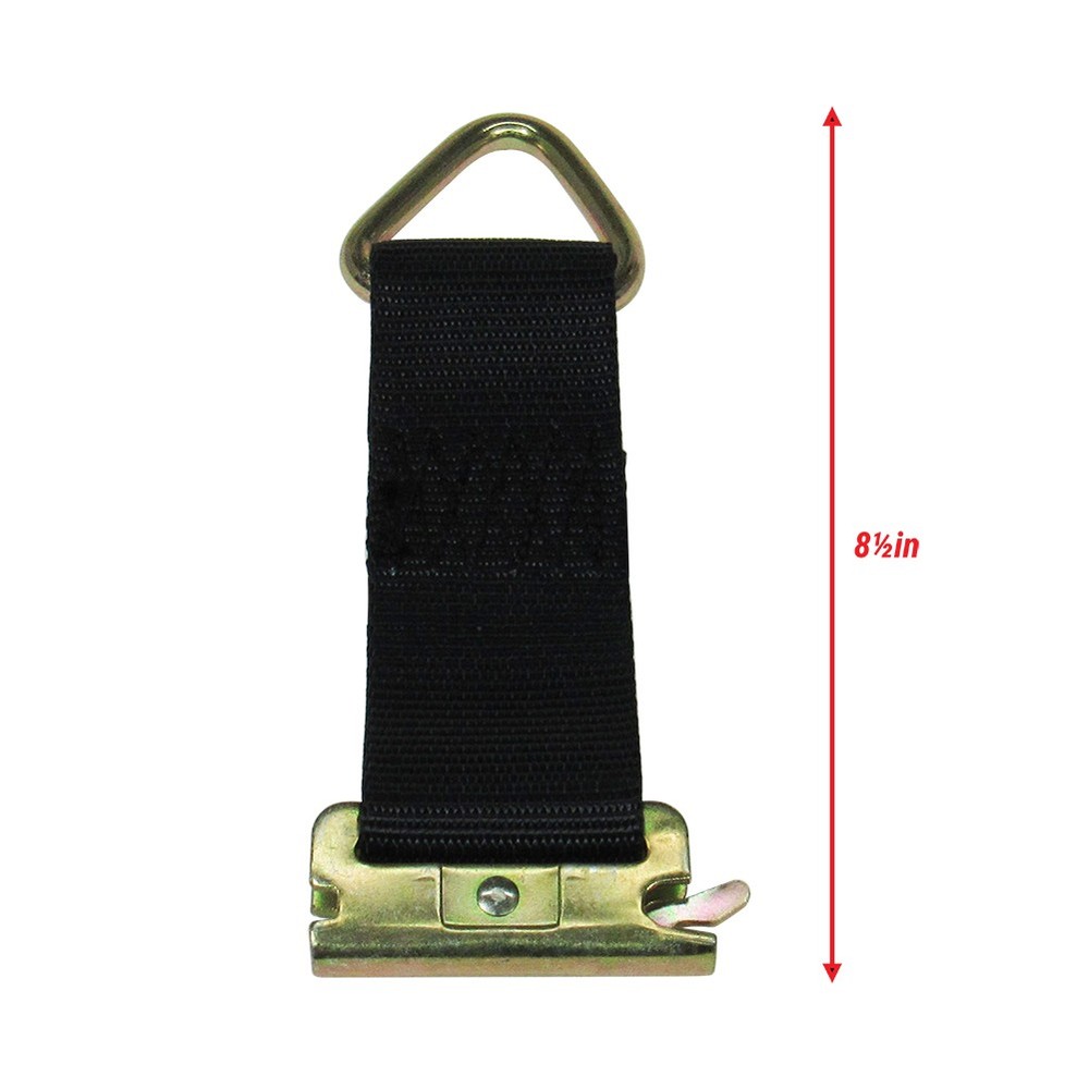 Pit Posse E-Track Strap D Ring Anchor Tie Down w/ Spring Adapter - Secures Cargo