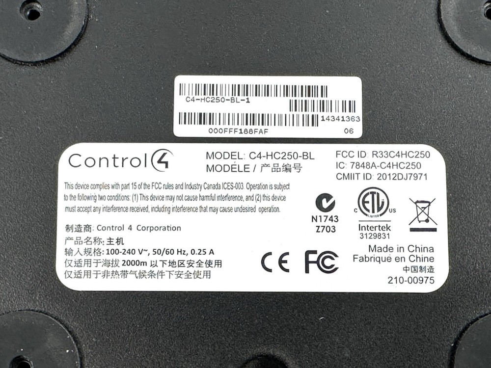 100+ SOLD!!! FULLY TESTED Control4 C4-HC250-BL Automation Controller
