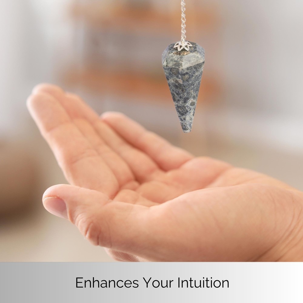 Kabamba Jasper Pendulum Crystal, Faceted Pendulum Divination Tools, Dowsing Pend