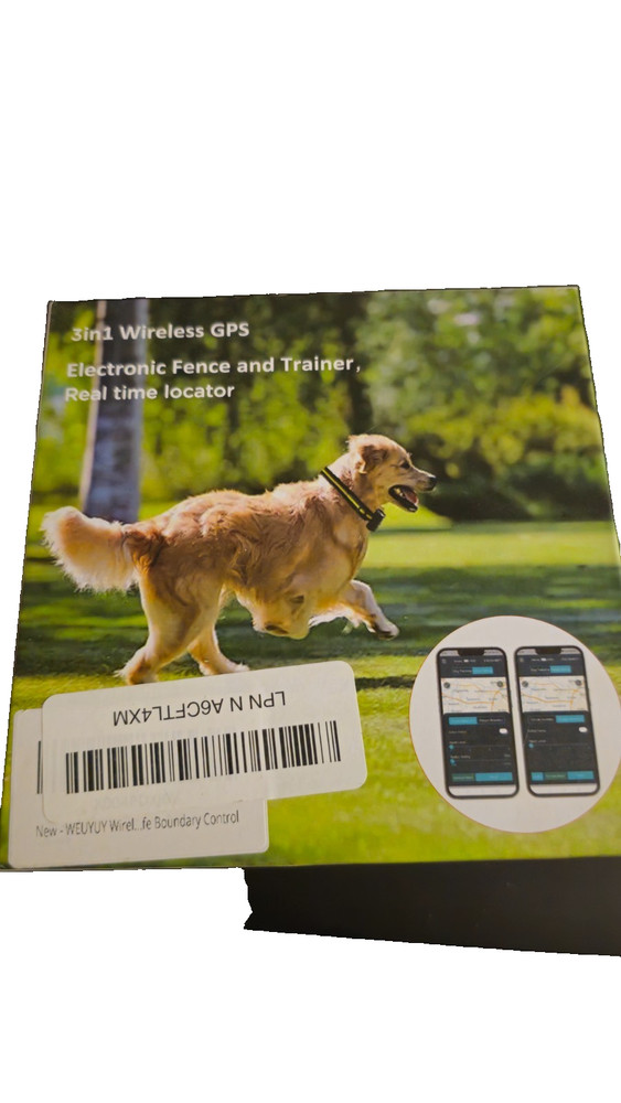 WEUYUY GPS Wireless Dog Fence System Training Collar App