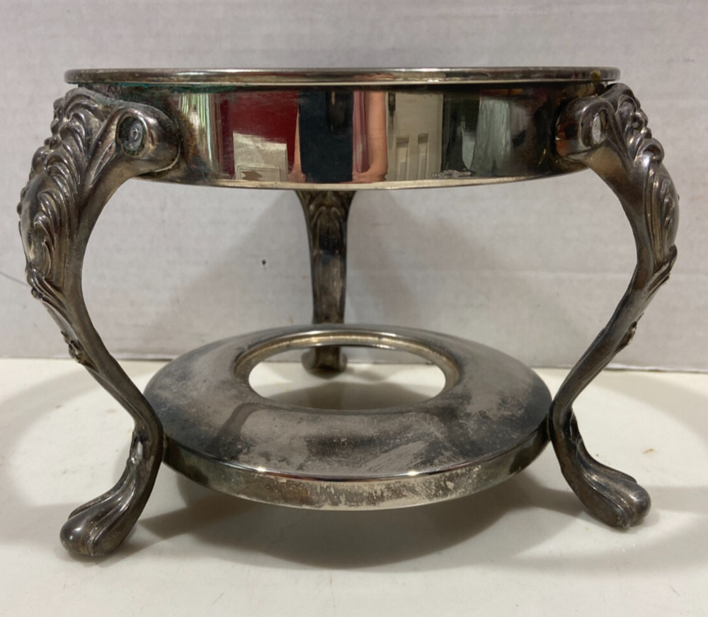 CHAFING DISH HOLDER SILVERPLATE 5.5x7"