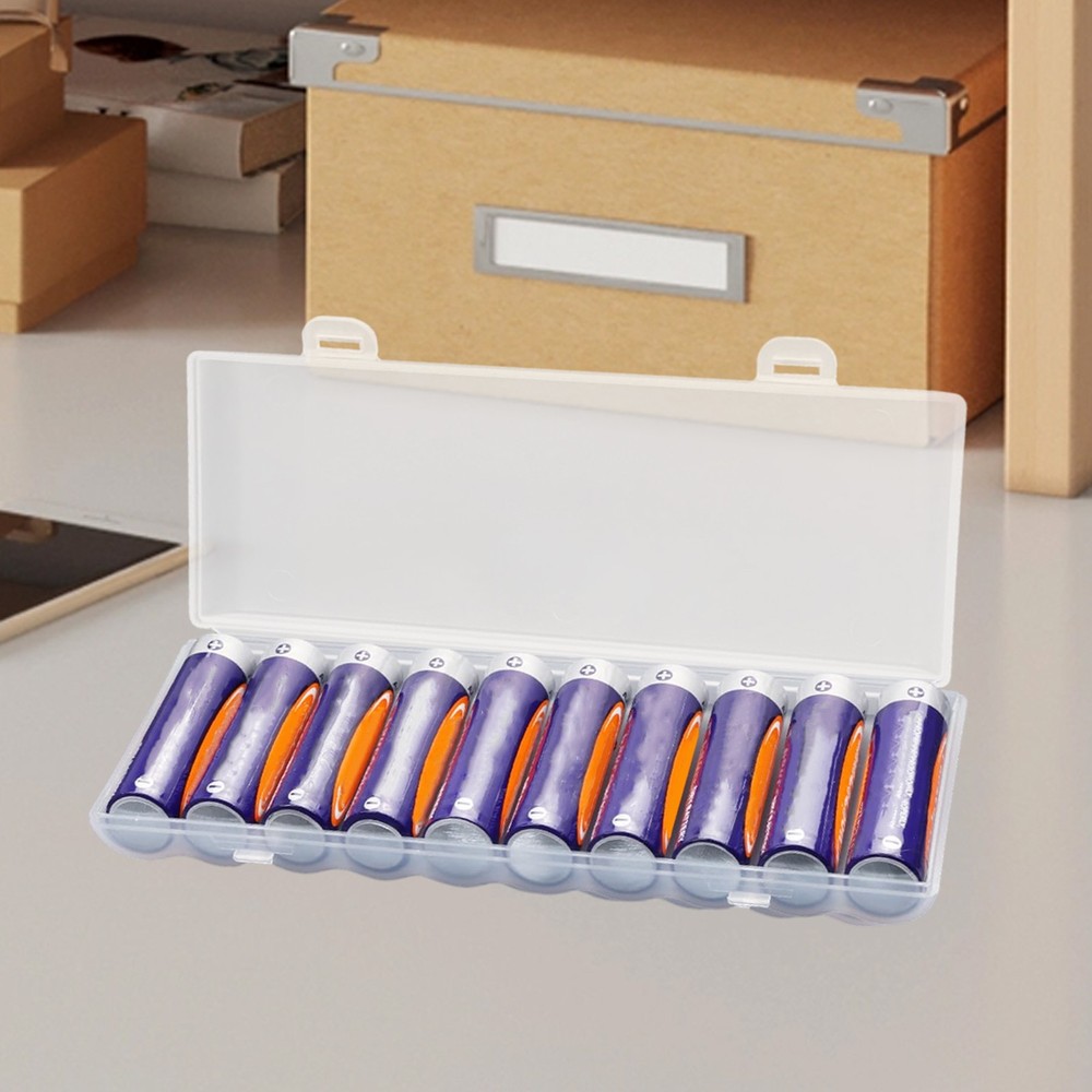 10-position Storage Box AA Battery Case Space-saving Battery Case Holder