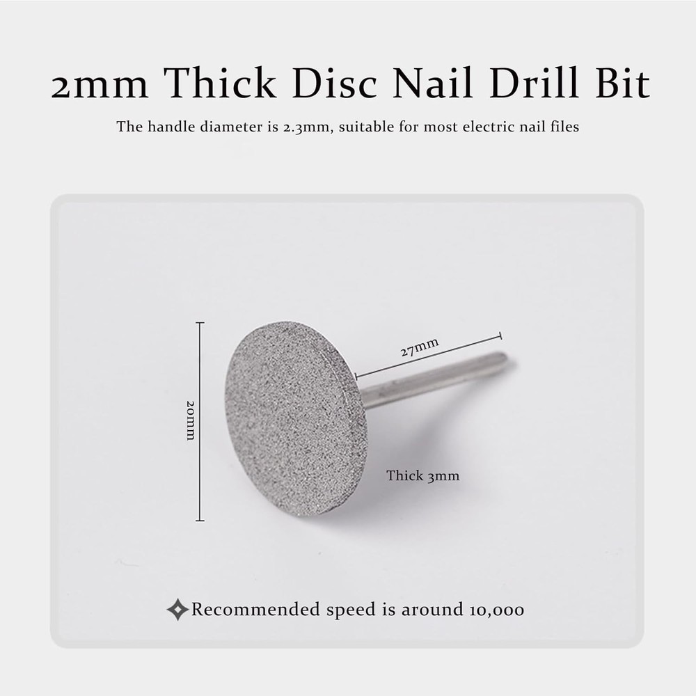 2Pcs Sanding Disc Nail Drill Bits Cuticle Bit Suitable for Most...