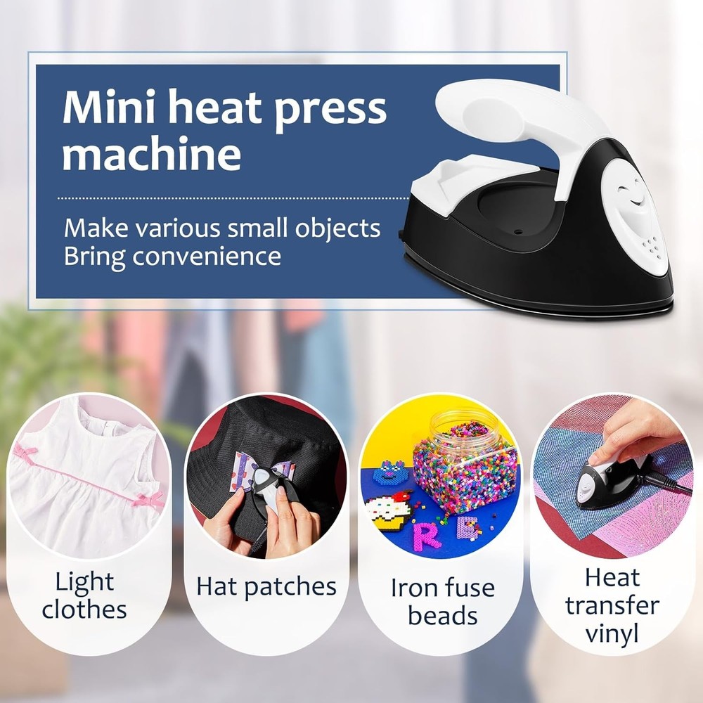 Compact Mini Craft Iron with Charging Base - Perfect for Small, Quick Projects