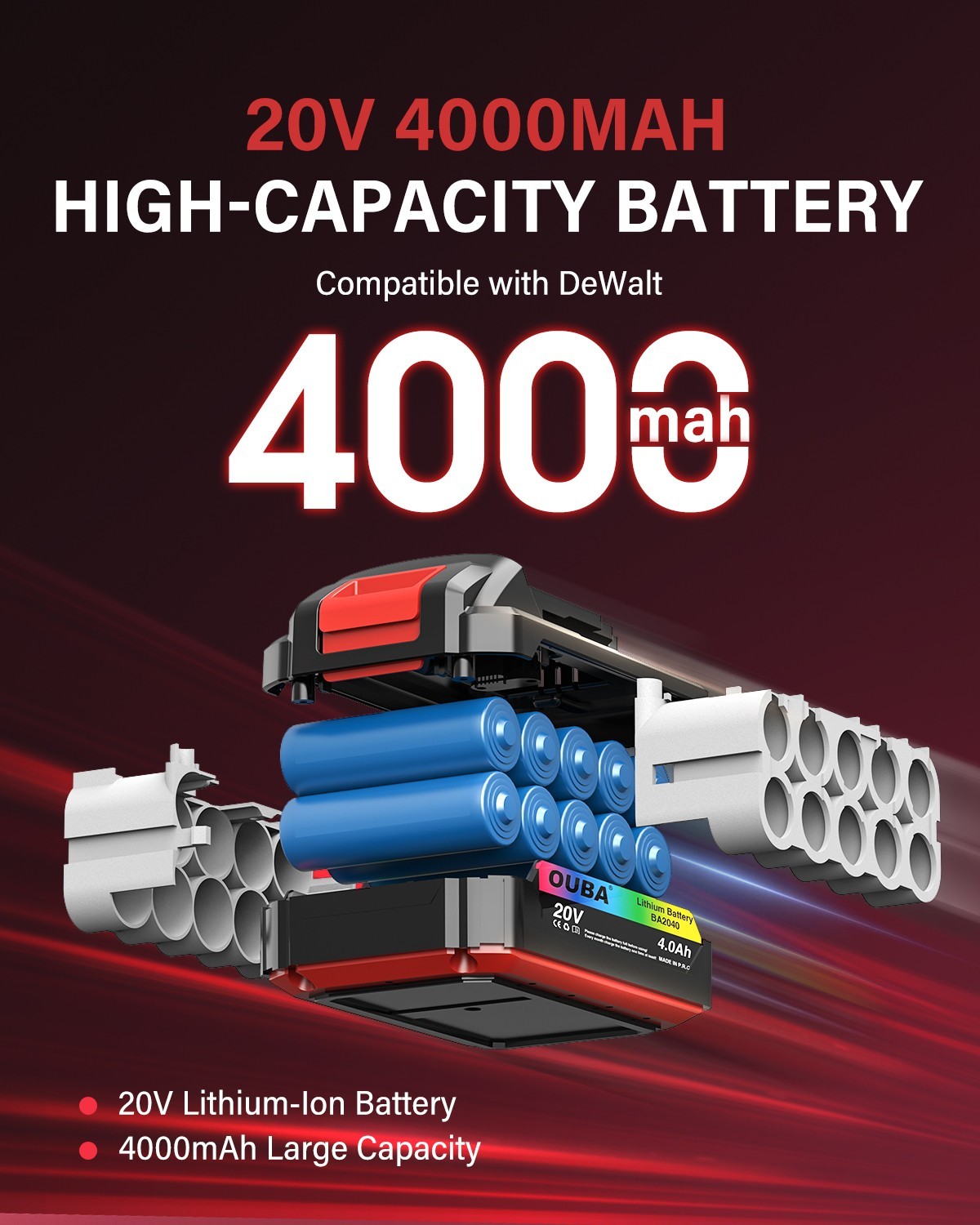 Cordless 4-1/2 Power Angle Grinder for Dewalt 20V Max Battery Brushless 9500 RPM