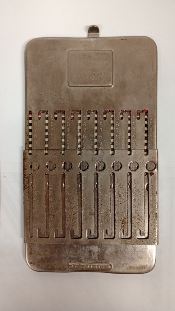 Tasco Arithmometer Early Hand Held Adding Machine, No Stylus.