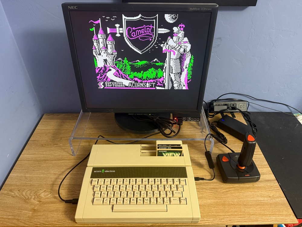 Plug & Play Acorn Electron Computer w/Plus 1, Mega Game and View Carts
