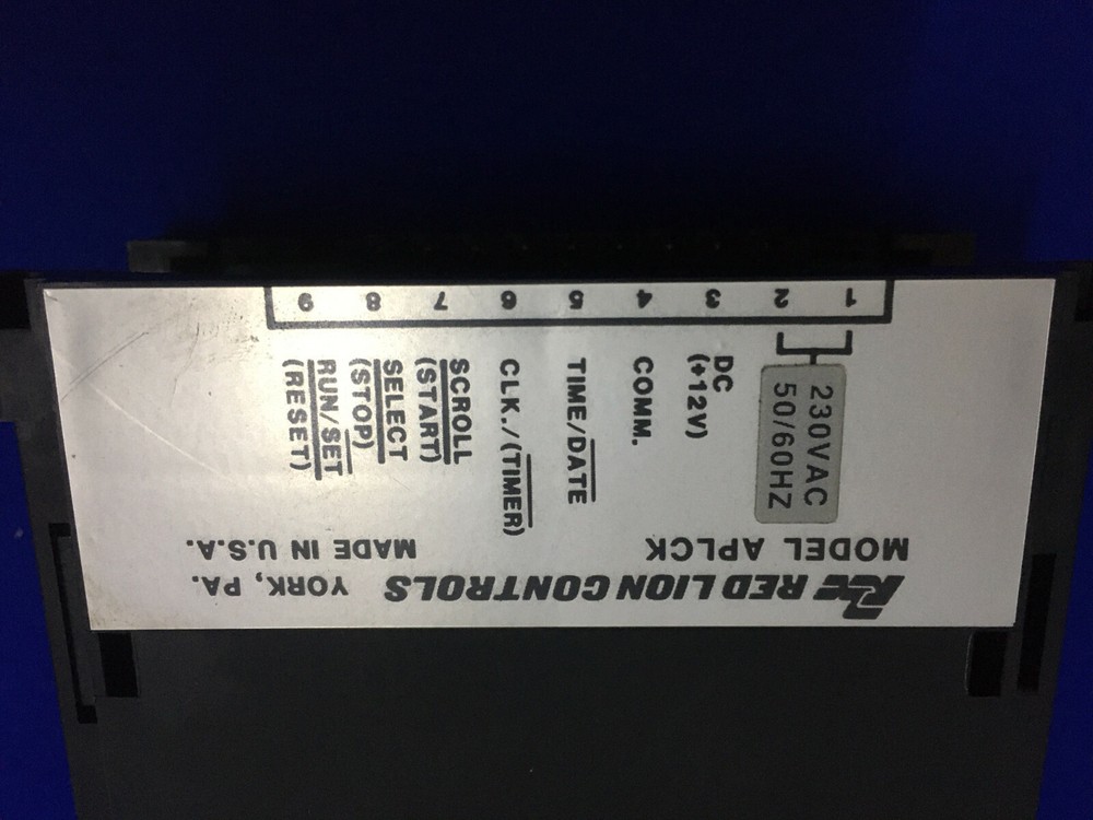 RED LION CONTROLS APLCK REAL TIME CLOCK/ELAPSED TIME INDICATOR