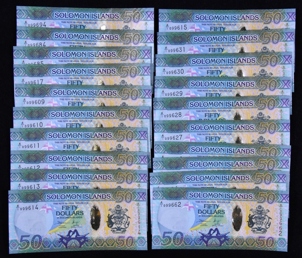 Solomon Islands 50 Dollars, ND 2013, Uncirculated (for each note)