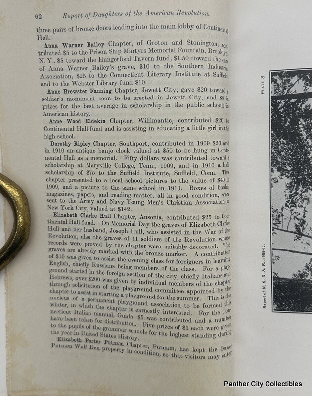 1910 Report National Society Daughters of the American Revolution DAR Americana