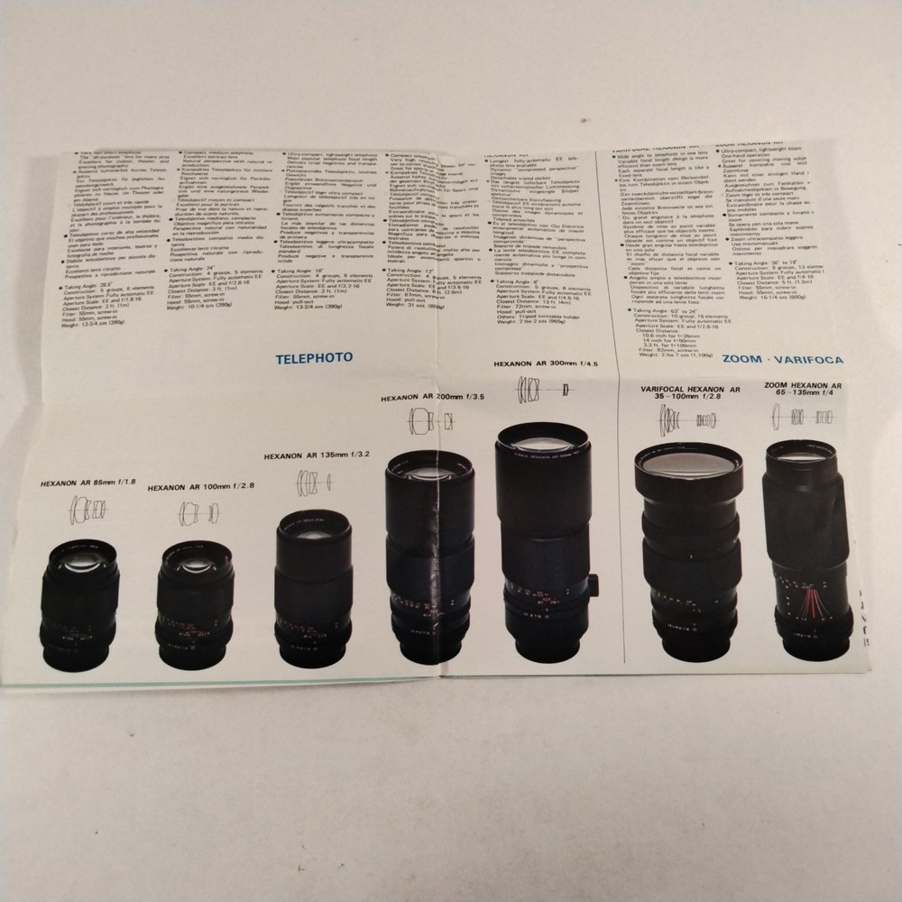 Konica Hexanon Lens Brochure Poster
