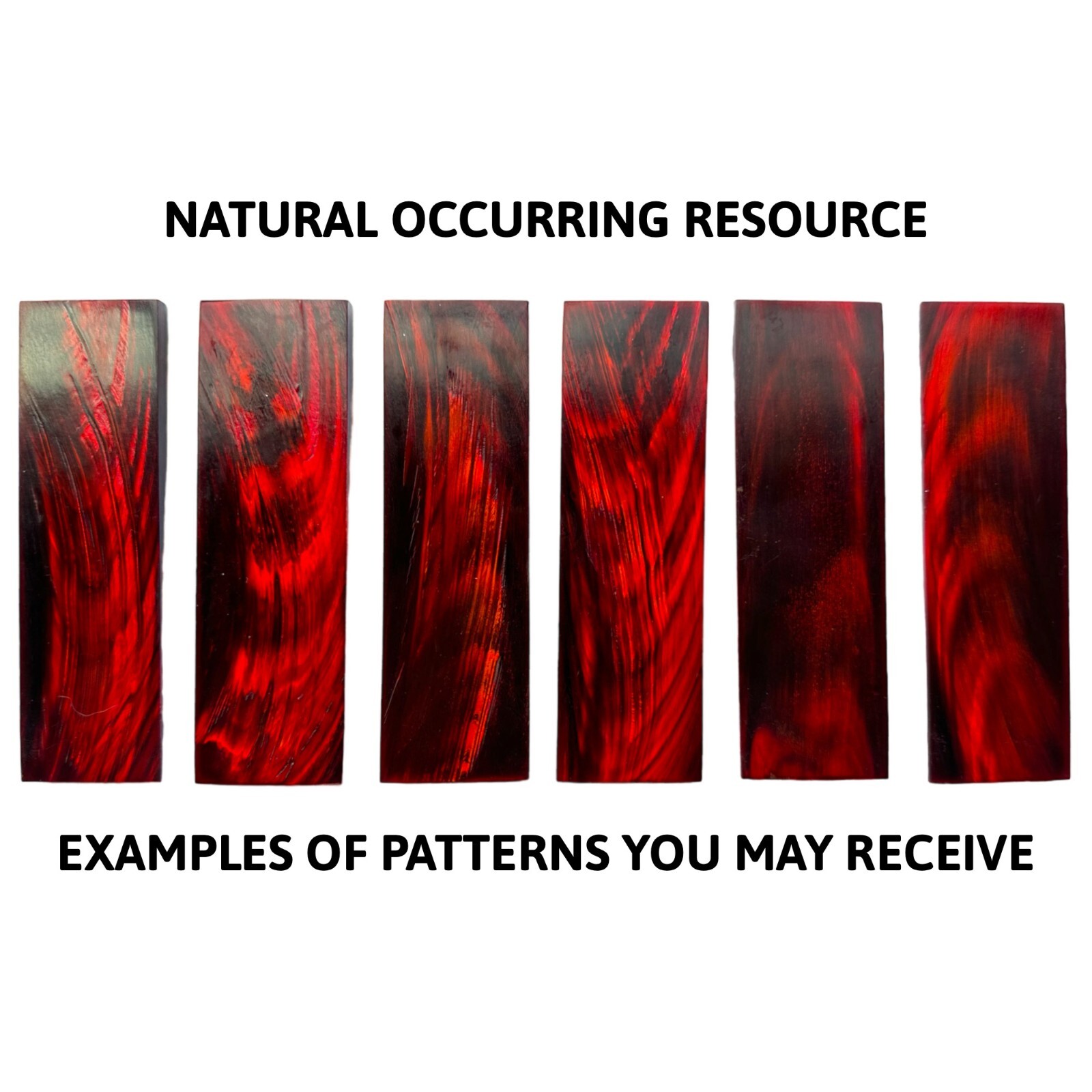 Red Buffalo Horn 5" Knife Handle Making Scales Blade Crafting Material Blanks