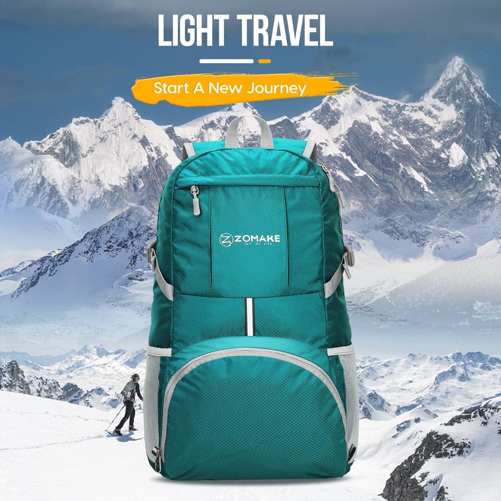 ZOMAKE Lightweight Packable Backpack 35L, Light Foldable Backpacks Water Resi...