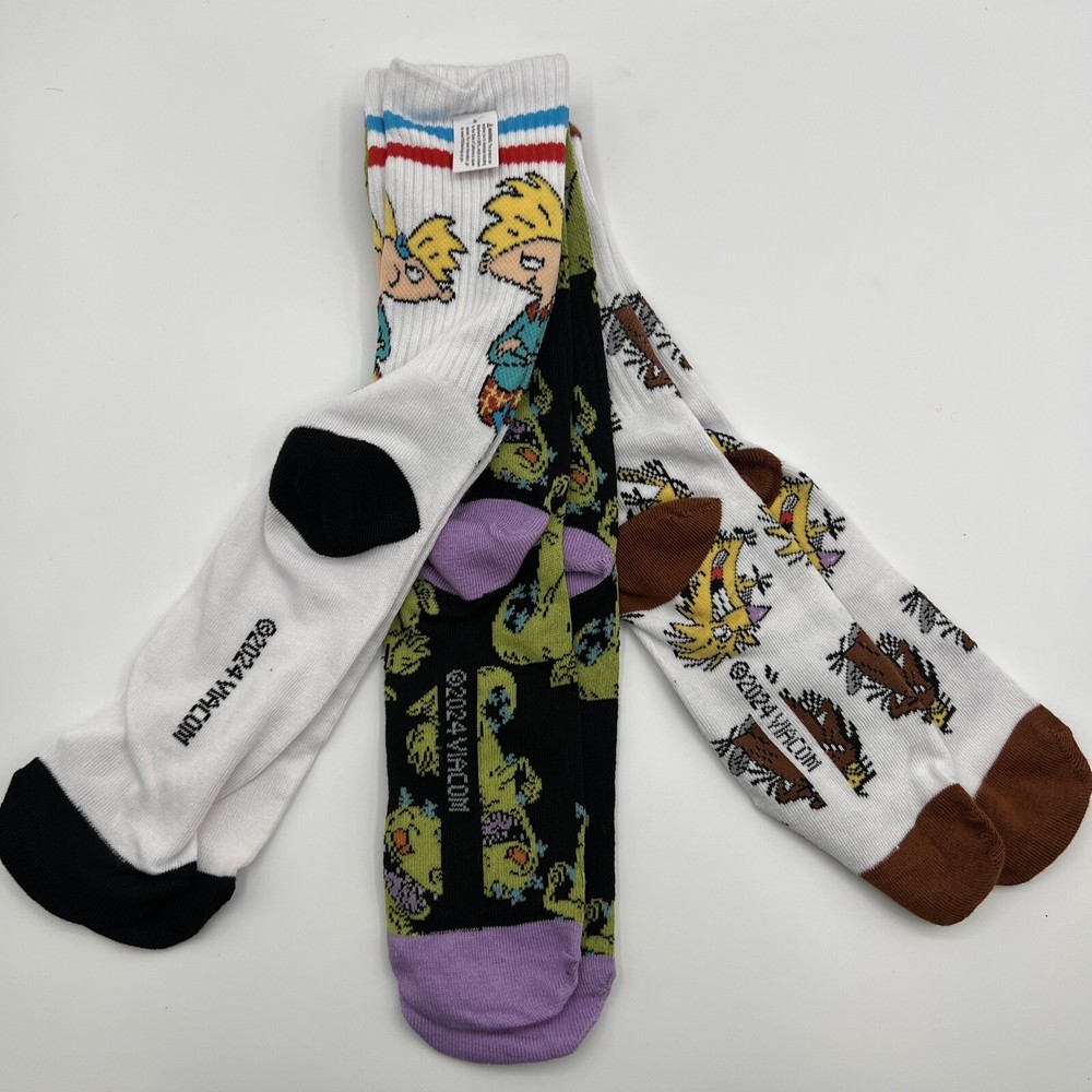 Nickelodeon Crew Socks 3 Pair One Size Fits Most