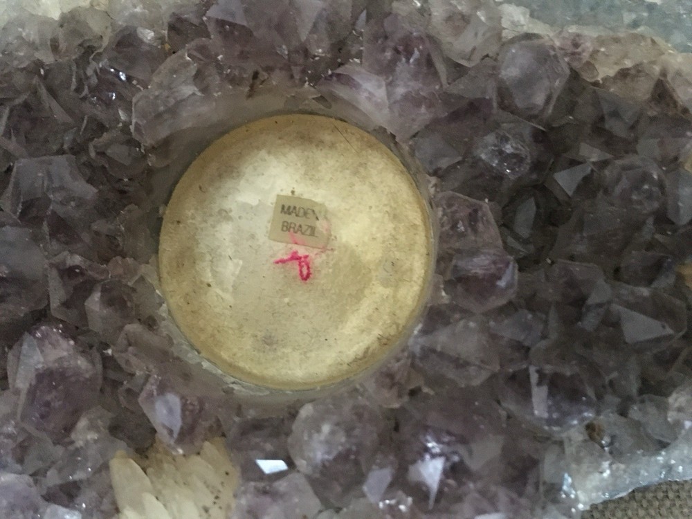 Natural Amethyst Geode Votive Holder