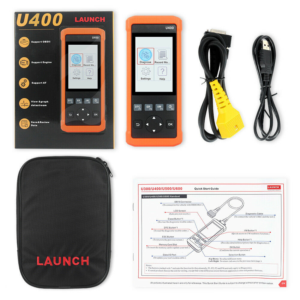 LAUNCH U400 OBD2 Scanner Code Reader Injection ENGINE System OIL EPB Diagnostic