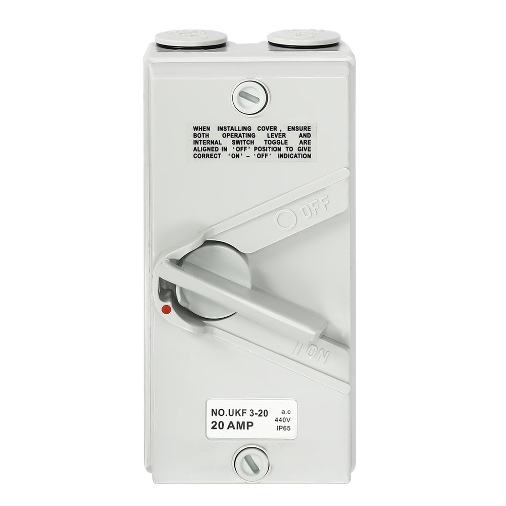 440V 20A 3 Pole Wall-Mounted Isolation Switch Waterproof Safety Isolation Switch