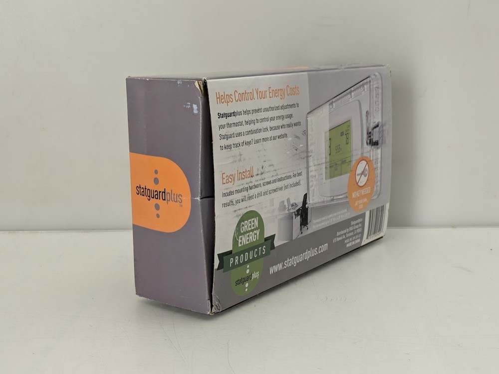 StatGuardPlus Universal Thermostat Guard Cover Clear with Changeable Code Lock