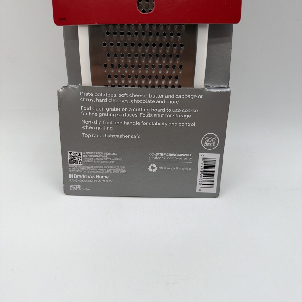 Good Cook Fold One Size Black and Red Grater 1 Pack