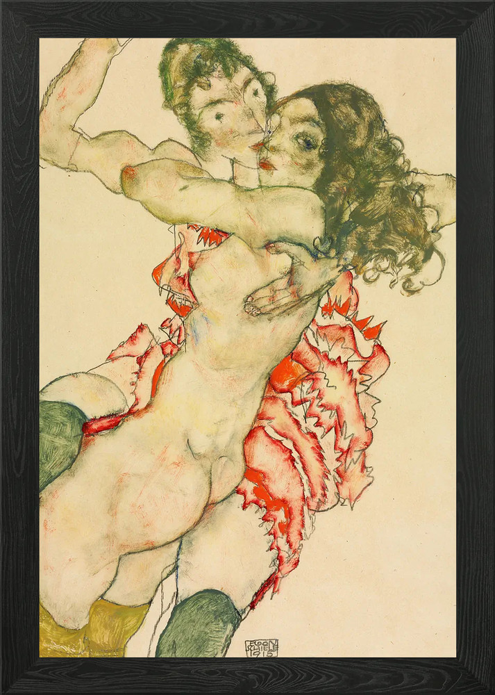 Egon Schiele Framed Wall Art Poster Canvas Print Picture