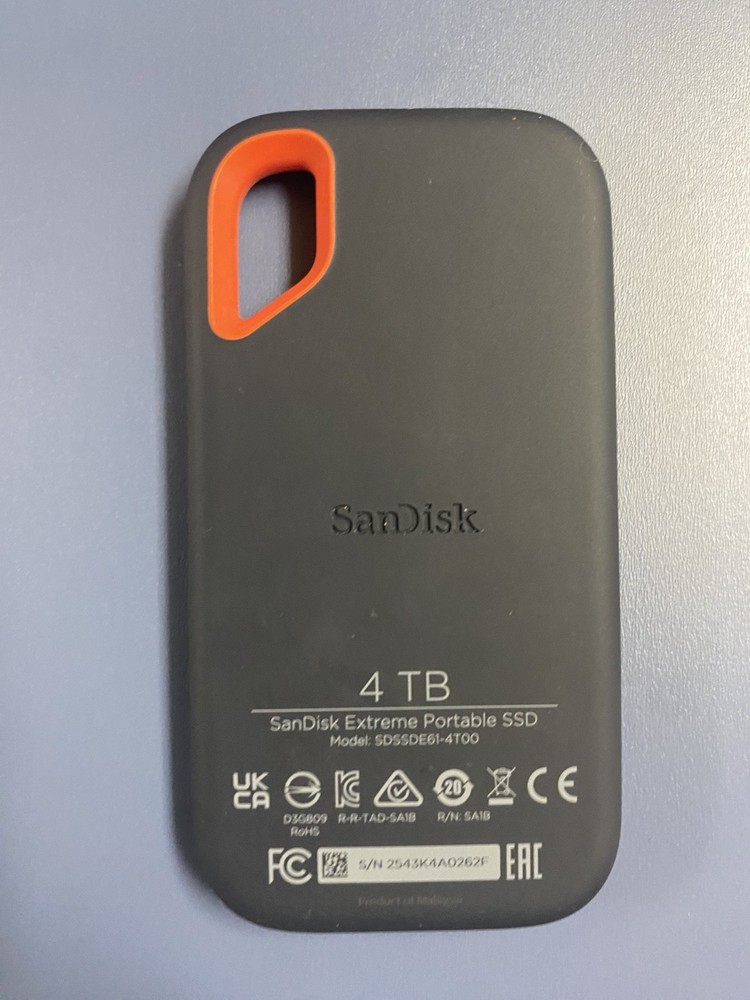 SanDisk Extreme V2 4TB USB-C Portable External SSD Tested Working