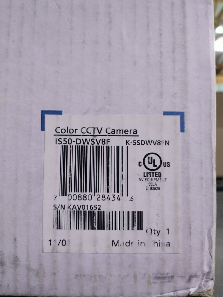 Pelco IS50-DWSV8F Camera + Bracket Assembly + Software & Manual