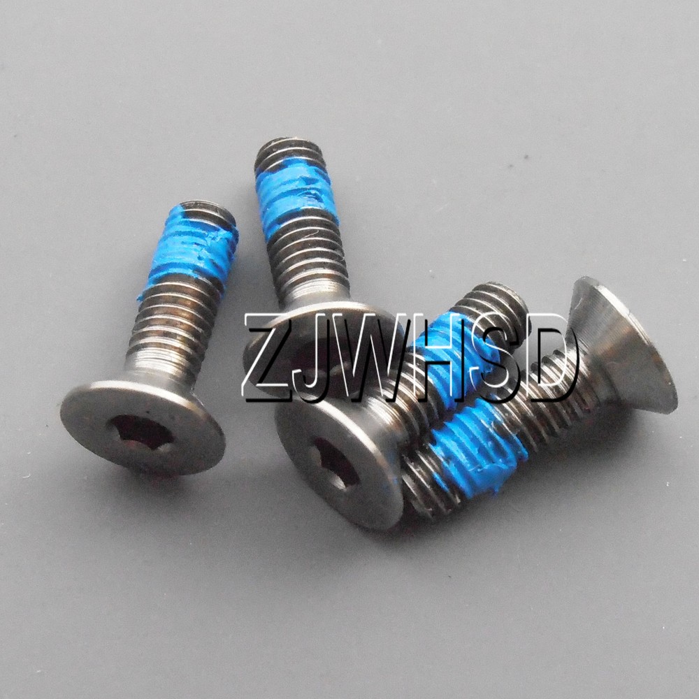 4pcs M3 x 10 mm Ti Titanium Screw Bolt Allen Hex Socket Flat Head Thread Locker