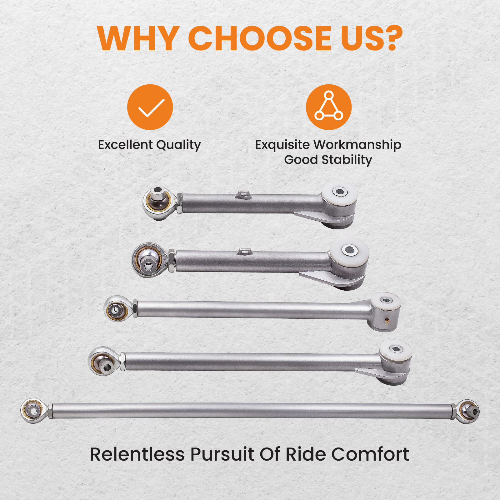 Adjustable Rear Control Arms + Track Bar for Toyota 4-Runner 1996-2002 2WD 4WD