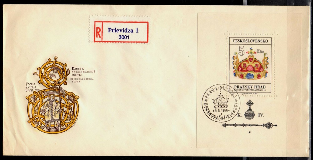 CZECHOSLOVAKIA 1966 - FIRST DAY ENVELOPE - Prague Castle Sheet #BUW #CEZ